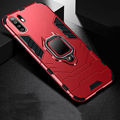 Custodia Silicone e Plastica Opaca Cover con Supporto per Huawei P30 Pro New Edition Rosso