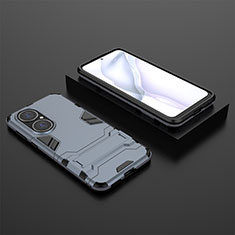 Custodia Silicone e Plastica Opaca Cover con Supporto per Huawei P50 Pro Blu