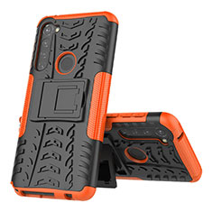 Custodia Silicone e Plastica Opaca Cover con Supporto per Motorola Moto G Pro Arancione