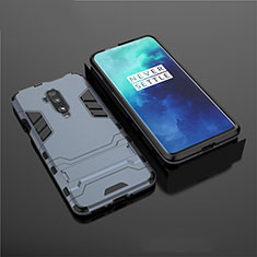 Custodia Silicone e Plastica Opaca Cover con Supporto per OnePlus 7T Pro 5G Blu