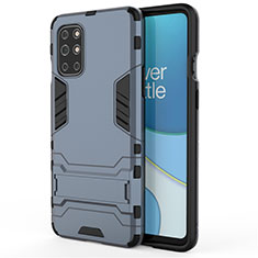 Custodia Silicone e Plastica Opaca Cover con Supporto per OnePlus 8T 5G Blu