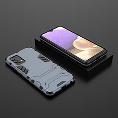 Custodia Silicone e Plastica Opaca Cover con Supporto per Samsung Galaxy A32 5G Blu