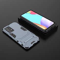 Custodia Silicone e Plastica Opaca Cover con Supporto per Samsung Galaxy A52s 5G Blu