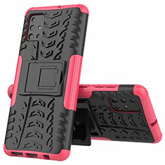 Custodia Silicone e Plastica Opaca Cover con Supporto per Samsung Galaxy M40S Rosa