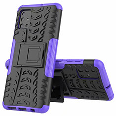 Custodia Silicone e Plastica Opaca Cover con Supporto per Samsung Galaxy M40S Viola