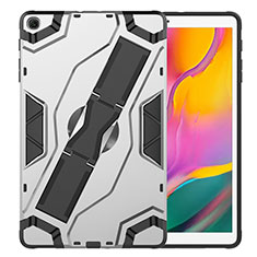 Custodia Silicone e Plastica Opaca Cover con Supporto per Samsung Galaxy Tab S5e 4G 10.5 SM-T725 Argento
