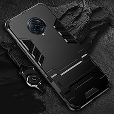 Custodia Silicone e Plastica Opaca Cover con Supporto per Vivo Nex 3S Nero