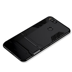Custodia Silicone e Plastica Opaca Cover con Supporto per Xiaomi Mi 5X Nero