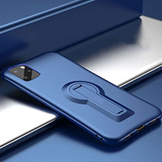 Custodia Silicone e Plastica Opaca Cover con Supporto R01 per Apple iPhone 11 Pro Blu
