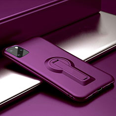 Custodia Silicone e Plastica Opaca Cover con Supporto R01 per Apple iPhone 11 Pro Viola
