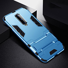 Custodia Silicone e Plastica Opaca Cover con Supporto R01 per Oppo R17 Pro Cielo Blu