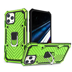 Custodia Silicone e Plastica Opaca Cover con Supporto YF1 per Apple iPhone 15 Pro Max Verde Pastello
