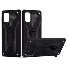 Custodia Silicone e Plastica Opaca Cover con Supporto YF2 per Samsung Galaxy A51 4G Nero