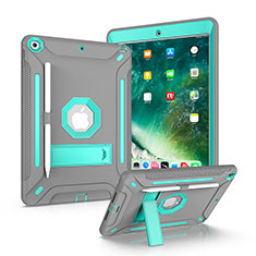 Custodia Silicone e Plastica Opaca Cover con Supporto YJ1 per Apple iPad 10.2 (2019) Grigio