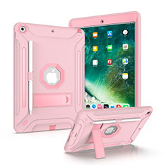Custodia Silicone e Plastica Opaca Cover con Supporto YJ1 per Apple iPad 10.2 (2019) Rosa