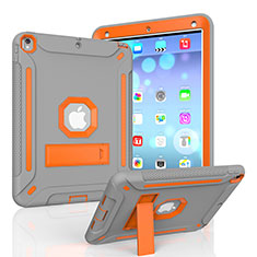 Custodia Silicone e Plastica Opaca Cover con Supporto YJ1 per Apple iPad Air 3 Arancione