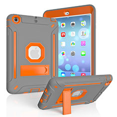 Custodia Silicone e Plastica Opaca Cover con Supporto YJ1 per Apple iPad Mini 2 Arancione