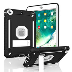 Custodia Silicone e Plastica Opaca Cover con Supporto YJ1 per Apple iPad Mini 3 Nero