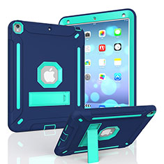 Custodia Silicone e Plastica Opaca Cover con Supporto YJ1 per Apple iPad Pro 10.5 Blu