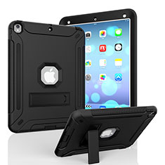 Custodia Silicone e Plastica Opaca Cover con Supporto YJ1 per Apple iPad Pro 10.5 Nero