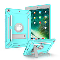 Custodia Silicone e Plastica Opaca Cover con Supporto YJ2 per Apple iPad 10.2 (2020) Azzurro