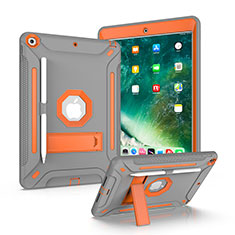 Custodia Silicone e Plastica Opaca Cover con Supporto YJ2 per Apple iPad 10.2 (2021) Grigio