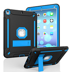Custodia Silicone e Plastica Opaca Cover con Supporto YJ2 per Apple iPad Air 3 Blu e Nero