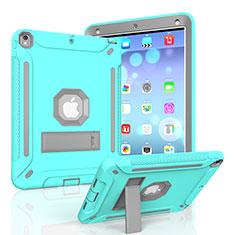 Custodia Silicone e Plastica Opaca Cover con Supporto YJ2 per Apple iPad Pro 10.5 Azzurro