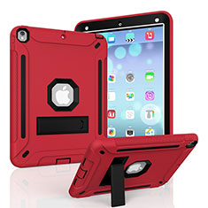 Custodia Silicone e Plastica Opaca Cover con Supporto YJ2 per Apple iPad Pro 10.5 Rosso