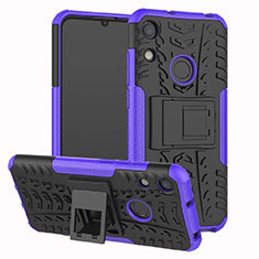 Custodia Silicone e Plastica Opaca Cover con Supporto Z01 per Huawei Honor 8A Viola