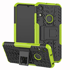 Custodia Silicone e Plastica Opaca Cover con Supporto Z01 per Huawei Y6 Pro (2019) Verde