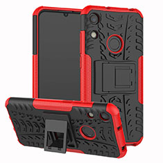 Custodia Silicone e Plastica Opaca Cover con Supporto Z01 per Huawei Y6s Rosso