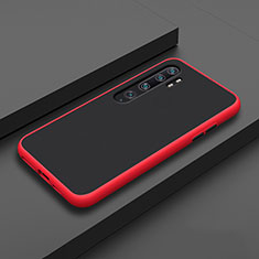 Custodia Silicone e Plastica Opaca Cover D01 per Xiaomi Mi Note 10 Pro Rosso