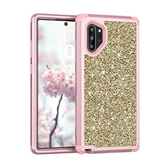 Custodia Silicone e Plastica Opaca Cover Fronte e Retro 360 Gradi Bling-Bling per Samsung Galaxy Note 10 Plus Multicolore