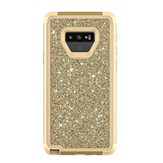 Custodia Silicone e Plastica Opaca Cover Fronte e Retro 360 Gradi Bling-Bling per Samsung Galaxy Note 9 Multicolore