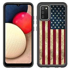 Multicolore Custodia Silicone e Plastica Opaca Cover Fronte e Retro 360 Gradi JX1 per Samsung Galaxy M02s Multicolore