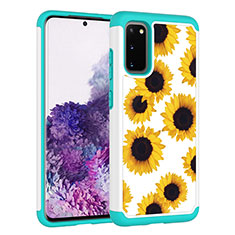 Custodia Silicone e Plastica Opaca Cover Fronte e Retro 360 Gradi JX1 per Samsung Galaxy S20 Giallo