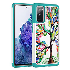 Custodia Silicone e Plastica Opaca Cover Fronte e Retro 360 Gradi JX1 per Samsung Galaxy S20 Lite 5G Verde