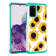 Custodia Silicone e Plastica Opaca Cover Fronte e Retro 360 Gradi JX1 per Samsung Galaxy S20 Plus 5G Giallo