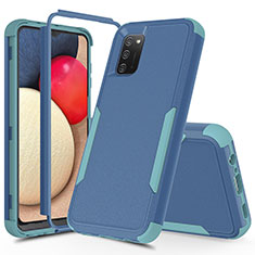Custodia Silicone e Plastica Opaca Cover Fronte e Retro 360 Gradi MQ1 per Samsung Galaxy A02s Multicolore