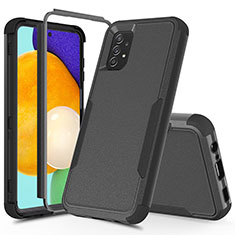 Custodia Silicone e Plastica Opaca Cover Fronte e Retro 360 Gradi MQ1 per Samsung Galaxy A52 5G Nero