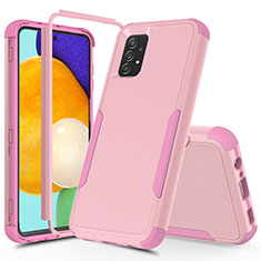 Custodia Silicone e Plastica Opaca Cover Fronte e Retro 360 Gradi MQ1 per Samsung Galaxy A52 5G Oro Rosa
