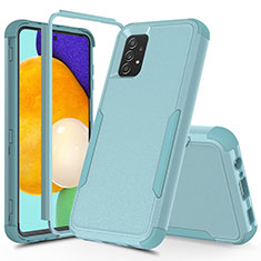 Custodia Silicone e Plastica Opaca Cover Fronte e Retro 360 Gradi MQ1 per Samsung Galaxy A52s 5G Azzurro