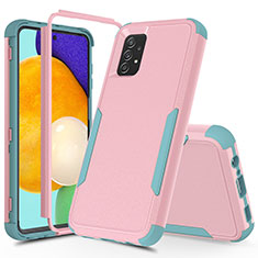 Custodia Silicone e Plastica Opaca Cover Fronte e Retro 360 Gradi MQ1 per Samsung Galaxy A52s 5G Rosa