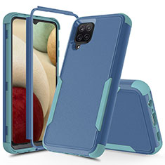 Custodia Silicone e Plastica Opaca Cover Fronte e Retro 360 Gradi MQ1 per Samsung Galaxy M12 Multicolore