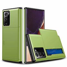 Custodia Silicone e Plastica Opaca Cover Fronte e Retro 360 Gradi N01 per Samsung Galaxy Note 20 Ultra 5G Verde