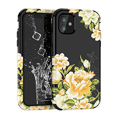 Custodia Silicone e Plastica Opaca Cover Fronte e Retro 360 Gradi per Apple iPhone 11 Nero