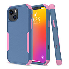 Custodia Silicone e Plastica Opaca Cover Fronte e Retro 360 Gradi per Apple iPhone 14 Plus Multicolore