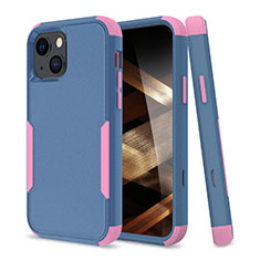 Custodia Silicone e Plastica Opaca Cover Fronte e Retro 360 Gradi per Apple iPhone 15 Multicolore