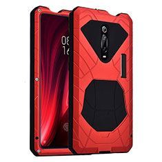 Custodia Silicone e Plastica Opaca Cover Fronte e Retro 360 Gradi R01 per Xiaomi Mi 9T Pro Rosso